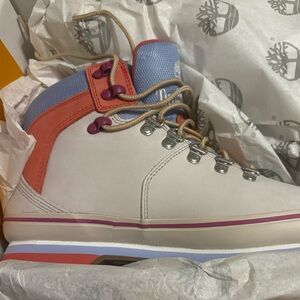 Timberland Euro Hiker White and Blue Boots